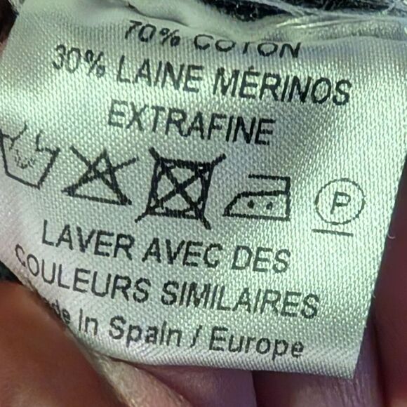 Kids Le Petite Germain Paris Navy Blue Cable Knit Sweater Cardigan, Size 10 - Picture 8 of 9